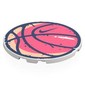 Tile Round 6 x 6 Coral/Bright Pink Basketball, Dark Blue Outline, Nike Logo print