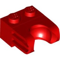 LEGO part 7510 Technic Brick Special 1 x 2 with Ball Socket Wide in Bright Red/ Red