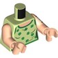 Torso, Shirt, Green Flowers, Trim, White Bandage on Arm print, Light Nougat Arms and Hands