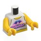 Torso, White Shirt, Pink 'PARADISA' print, Yellow Arms and Hands