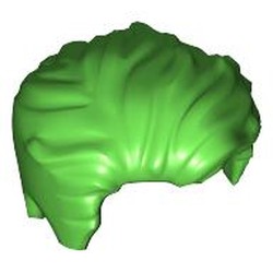 LEGO part 23186 Hair Swept Left Tousled [Plain] in Bright Green