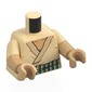 Torso, Dual Molded Arms with Robe, Dark Tan Trim, Sand Green/Dark Green Belt print, Tan Sleeves Pattern, Warm Tan Arms and Hands