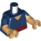 Torso, Dual Molded Arms with Robe, Red/Dark Red Belt print, Dark Blue Sleeves Pattern, Warm Tan Arms and Hands