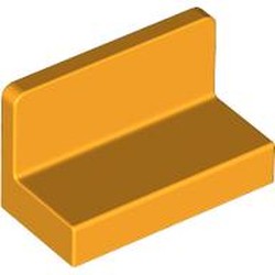 LEGO part 4865b Panel 1 x 2 x 1 [Rounded Corners] in Flame Yellowish Orange/ Bright Light Orange