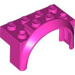 LEGO part 3387 Wheel Arch, Mudguard 4 x 2 x 2 in Bright Purple/ Dark Pink