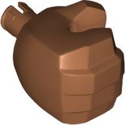 LEGO part 10126 Hand Hulk - Right in Sienna Brown