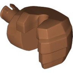 LEGO part 10127 Hand Hulk - Left in Sienna Brown