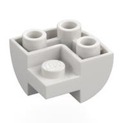 LEGO part 7512 Brick Curved Inverted 2 x 2 x 1, Corner in White