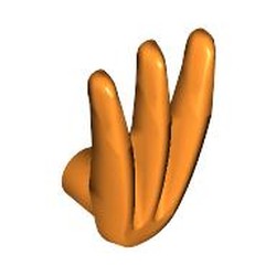 LEGO part 10187 Weapon Bladed Claw Spread in Bright Orange/ Orange