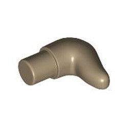LEGO part 64847 Animal Body Part, Horn (Cattle) in Sand Yellow/ Dark Tan