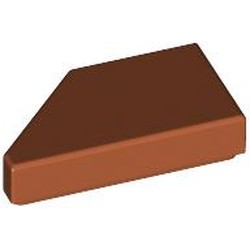 LEGO part 5092 Tile 1 x 2 with Stud Notch Right in Dark Orange