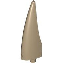 LEGO part 11089 Animal Body Part, Barb / Claw / Tooth / Talon / Horn, Large in Sand Yellow/ Dark Tan