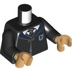 LEGO part 973c03h70pr0003 Torso, Black Arms, Warm Tan Hands with print in Black