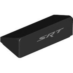 LEGO part 85984pr0052 Slope 30° 1 x 2 x 2/3 with Silver 'SRT' print in Black