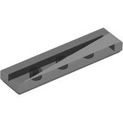 LEGO part 2431pr0225 Tile 1 x 4 with Long White Triangle print in Trans-Black