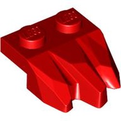LEGO part 27261 Plate Special 2 x 3 with Rocks in Bright Red/ Red