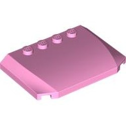 LEGO part 52031 Slope Curved 4 x 6 x 2/3 Triple Curved with 4 Studs in Light Purple/ Bright Pink
