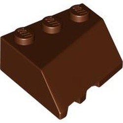 LEGO part 48165 Wedge Sloped 45° 3 x 3 Right in Reddish Brown