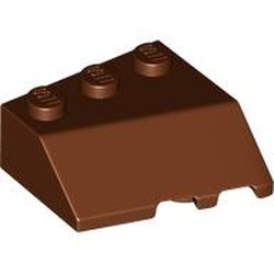 LEGO part 42862 Wedge Sloped 45° 3 x 3 Left in Reddish Brown