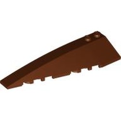 LEGO part 50955 Wedge Curved 10 x 3 Left in Reddish Brown