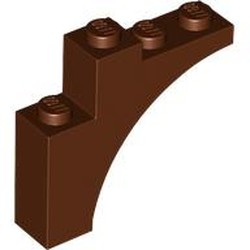 LEGO part 80543 Brick Arch 1 x 4 x 3 in Reddish Brown