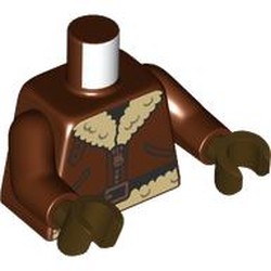 LEGO part 973c19h19pr0004 Torso, Reddish Brown Arms and Hands with print in Reddish Brown