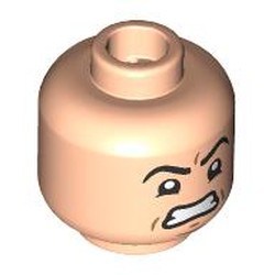 LEGO part 28621pr9613 Minifig Head with print in Light Nougat