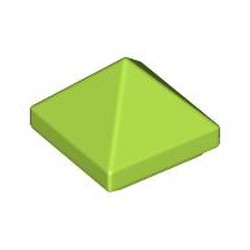 LEGO part 22388 Slope 45° 1 x 1 x 2/3 Quadruple Convex [Pyramid] in Bright Yellowish Green/ Lime