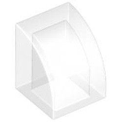 LEGO part 7126 Brick Curved 1 x 1 in Transparent/ Trans-Clear
