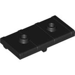 LEGO part 80835 Treasure Chest Lid, Flat with 2 Studs in Black