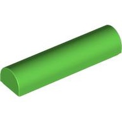 LEGO part 79756 Brick Curved 1 x 4 x 2/3 Double, No Studs in Bright Green