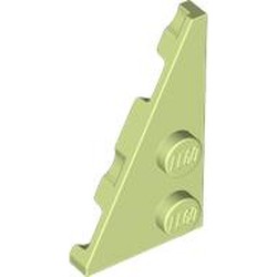 LEGO part 65429 Wedge Plate 2 x 4 27° Left in Spring Yellowish Green/ Yellowish Green