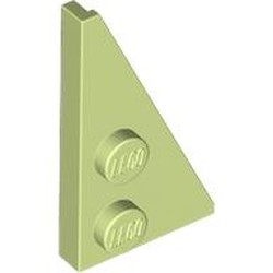 LEGO part 65426 Wedge Plate 2 x 4 27° Right in Spring Yellowish Green/ Yellowish Green
