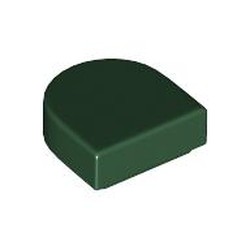 LEGO part 24246 Tile Round 1 x 1 Half Circle in Earth Green/ Dark Green