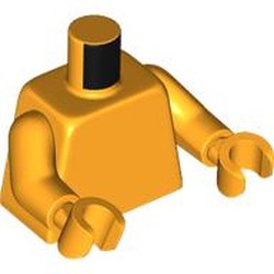 LEGO part 973c38h38 Torso, Bright Light Orange Arms, Bright Light Orange Hands [Plain] in Flame Yellowish Orange/ Bright Light Orange
