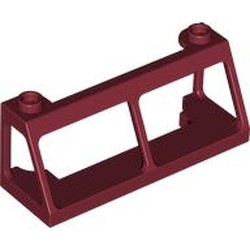 LEGO part 13760 Windscreen 2 x 6 x 2 Train without Glass in Dark Red
