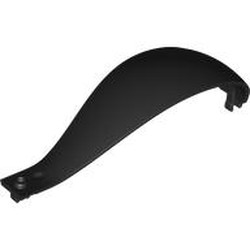LEGO part 18969 Panel 4 x 4 x 13 Curved Tapered with Clip at Each End in Black