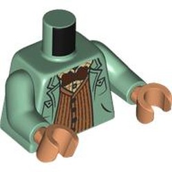 LEGO part 973c25h13pr0001 Torso, Sand Green Arms, Nougat Hands with print in Sand Green