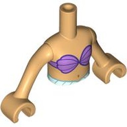 LEGO part 92456c06pr0018 Minidoll Torso Girl with Warm Tan Arms and Hands with print in Warm Tan