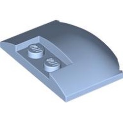 LEGO part 93604 Slope Curved 3 x 4 x 2/3 Triple Curved with 2 Sunk Studs in Light Royal Blue/ Bright Light Blue