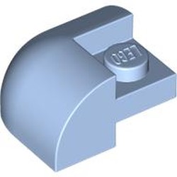LEGO part 5846 Brick Curved 2 x 2 x 1 Curved Top, Corner in Light Royal Blue/ Bright Light Blue