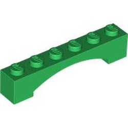 LEGO part 92950 Brick Arch 1 x 6 Raised Arch in Dark Green/ Green