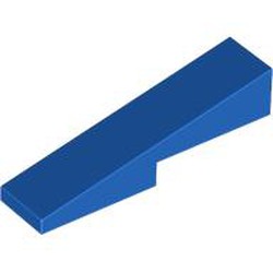 LEGO part 5654 Slope 1 x 4 with 1 x 2 Cutout in Bright Blue/ Blue