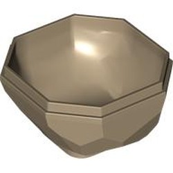 LEGO part 30294 Rock Boulder, Bottom in Sand Yellow/ Dark Tan