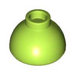 LEGO part 20952 Brick Round 1.5 x 1.5 Dome Top [Plain] in Bright Yellowish Green/ Lime