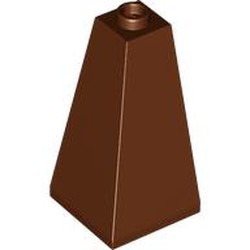 LEGO part 3685 Slope 75° 2 x 2 x 3 Double Convex in Reddish Brown