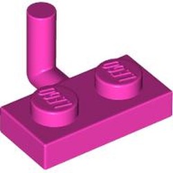LEGO part 88072 Plate Special 1 x 2 with Bar Up [Horizontal Arm 5mm] in Bright Purple/ Dark Pink