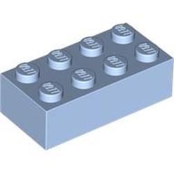 LEGO part 3001 Brick 2 x 4 in Light Royal Blue/ Bright Light Blue
