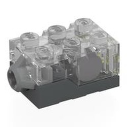 Light Brick 2 x 3 x 1 1/3 with Dark Bluish Gray Base [Yellow LED]