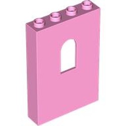 LEGO part 60808 Panel 1 x 4 x 5 with Arched Window in Light Purple/ Bright Pink